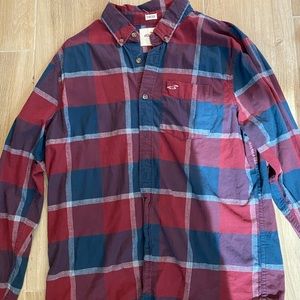 hollister men’s flannel size L